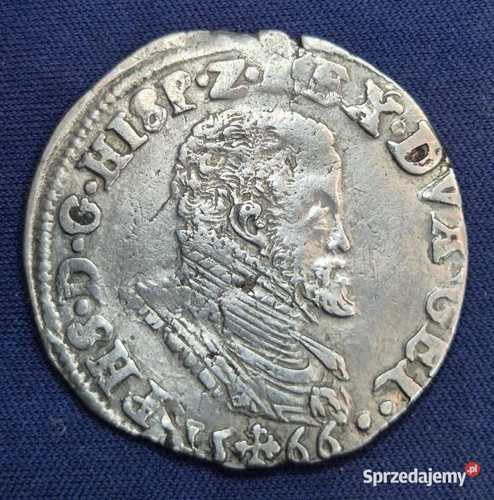 Holandia Filip II 15 Talara 1566SREBRO