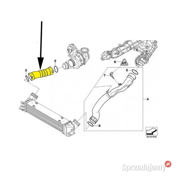 Rura wąż powietrza intercooler turbo BMW 3 E90 Włocławek sprzedam