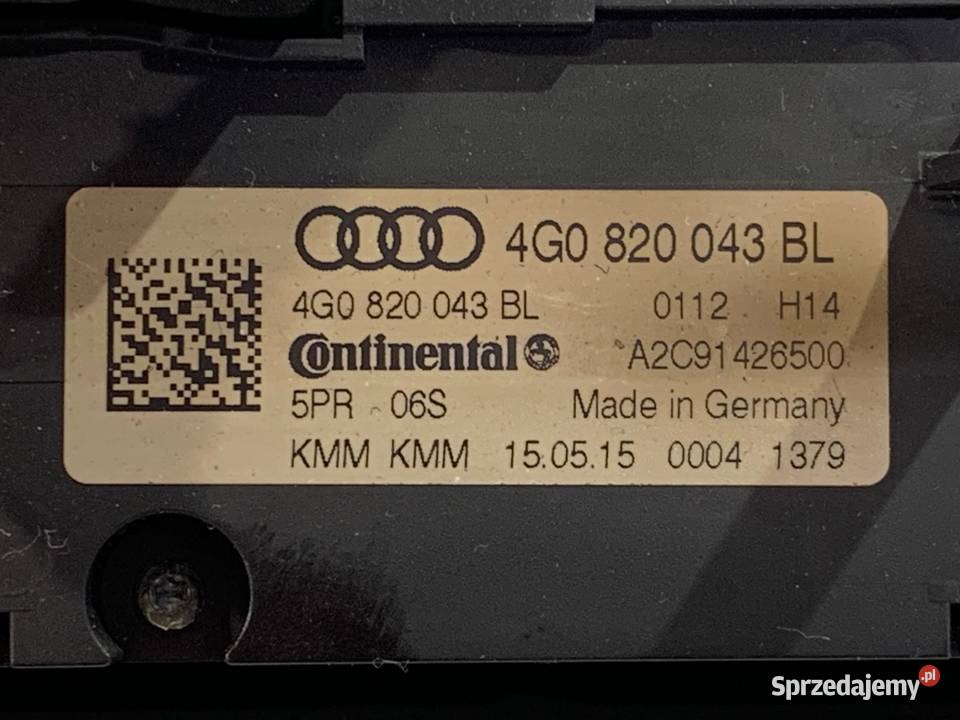 PANEL STEROWANIA NAWIEWU KLIMATYZACJI AUDI A7 4G