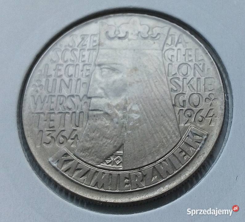 POLSKA10 ZLOTYCH1964 r bz KWIELKI WKLESŁY CuNi Legionowo sprzedam