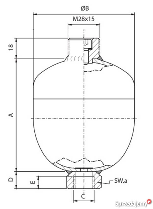 Akumulator hydrauliczny Hydroakumulator WA 05 L Pozostałe Solec Kujawski