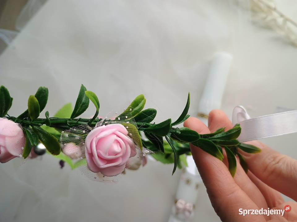 Wianek komunijny ozdobny bok kolorowy