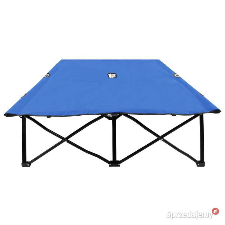 vidaXL Dwuosobowy leżak składany niebieski Warszawa