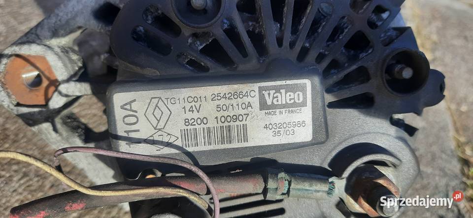 Alternator Valeo Renault Megan 15dci 110A Układ elektryczny Szczecin sprzedam