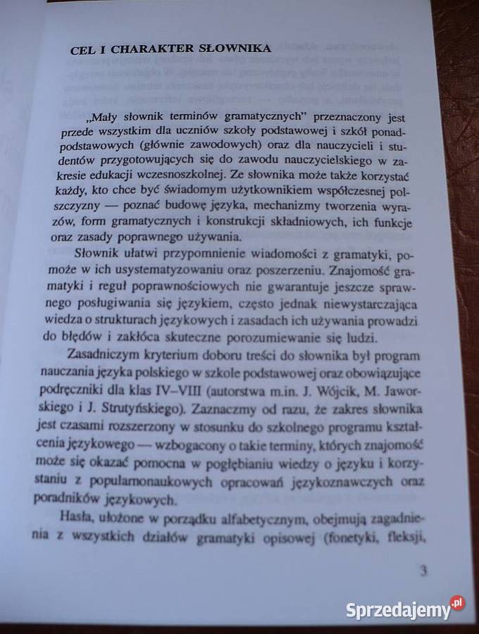 Mały słownik terminów gramatycznych Książki naukowe i popularnonaukowe Suwałki