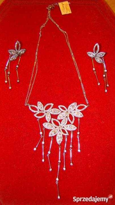 Srebro 925 kolia kolczyki okazja 12 ceny nowe