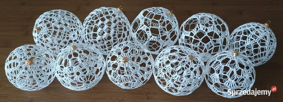 Duże Bombki szydełkowe na choinkę różne wzory i Białystok