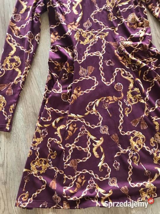 Sukienka z łańcuchowym wzorem 3436 Hajnówka