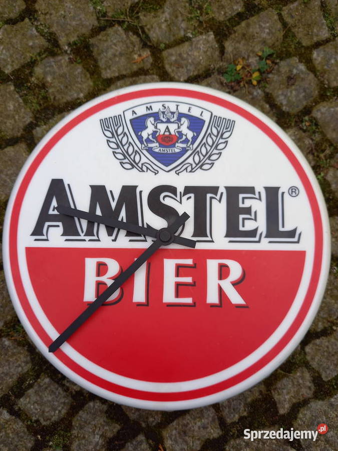 Zegar kapsel reklama piwa AMSTEL Warszawa