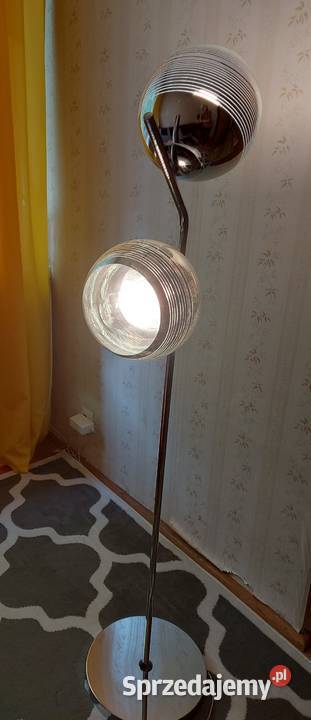 Lampa podłogowa MILA srebrna do salonu sypialni mazowieckie Warszawa