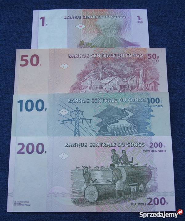 KONGO Kolekcjonerskie Banknoty Zestaw 4 sztuki Katowice