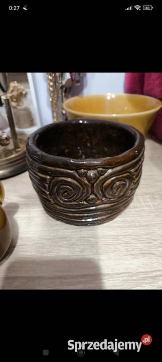 Zestaw naczyń z PRL stary zegar Łódź