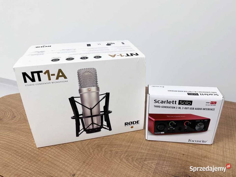 Rode NT1-A Kit mikrofon + Focusrite Scarlett Solo 3 + stojak