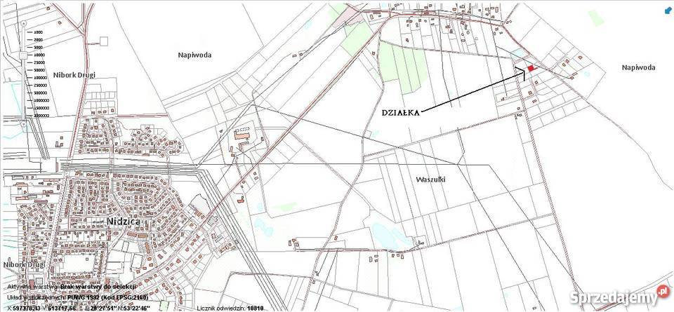 Ogrodzona działka budowlana pod budowę piasek i