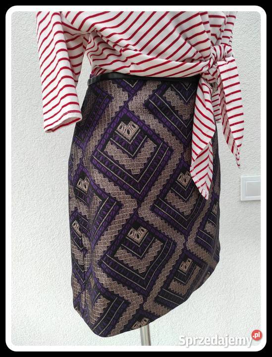OASIS spódnica fioletowo złota z podszewką 42 XL mazowieckie