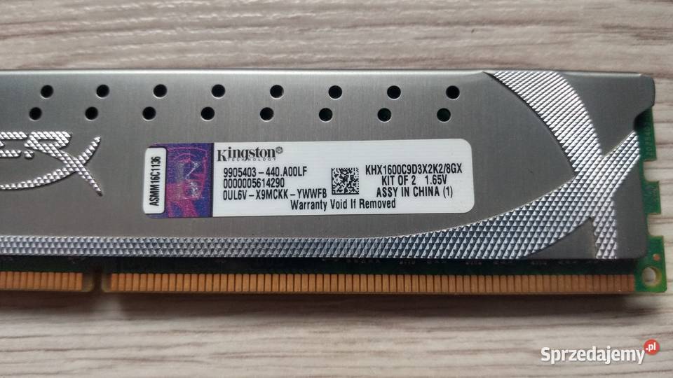 Pamięć RAM Kingston HyperX 2x4GB DDR3 1600Mhz Raciąż