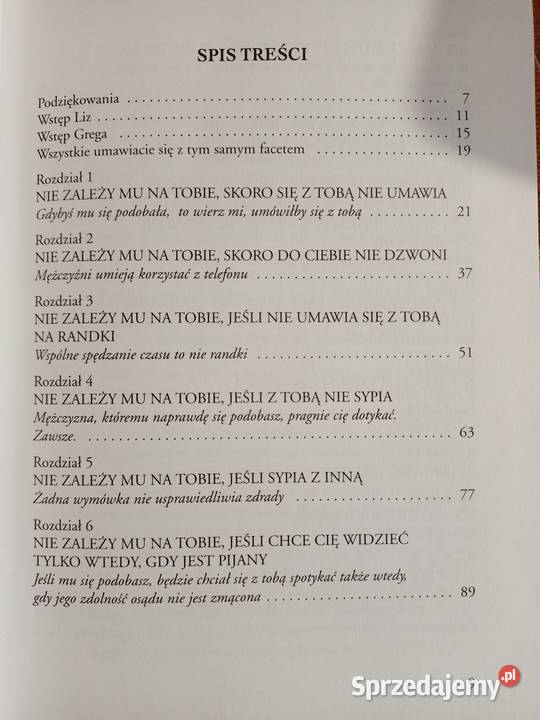 Nie zależy mu na tobie Greg Behrendt Liz ISBN 83-7301-680-5 Poznań