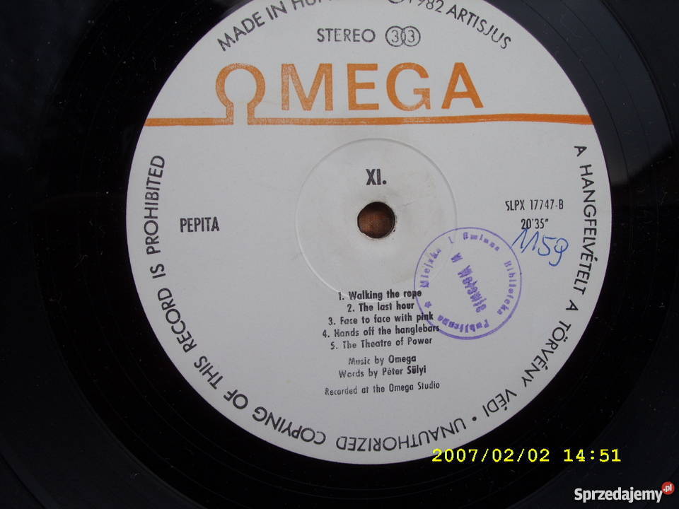 Rock LP OMEGA Hungary 2LP płyta winylowa Wołów
