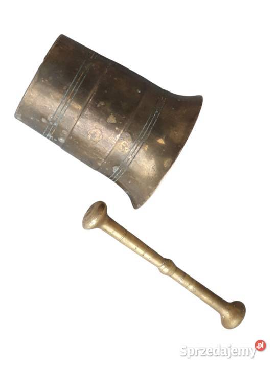Stary mosiężny moździerz kuchenny lata 4050 Cieszyn