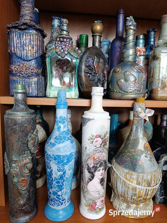Wyprzedaż butelek decoupage Wieliczka
