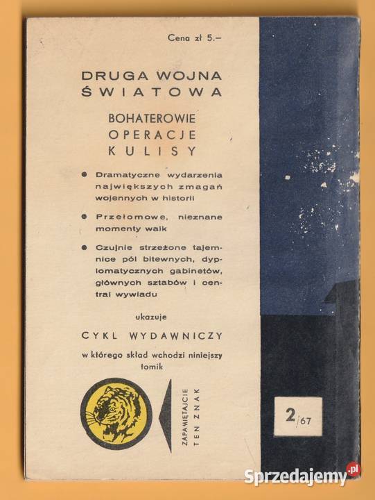 ŻÓŁTY TYGRYS NOC SYLWESTROWA 1967 miękka łódzkie Łódź