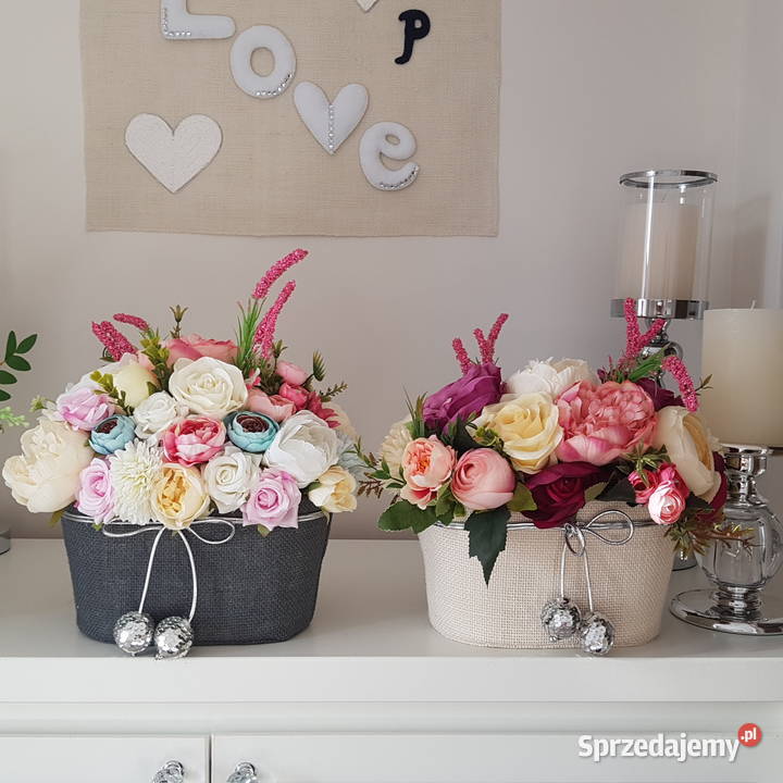 Piękny flower box w jutowej osłonce prezent na dolnośląskie Wrocław