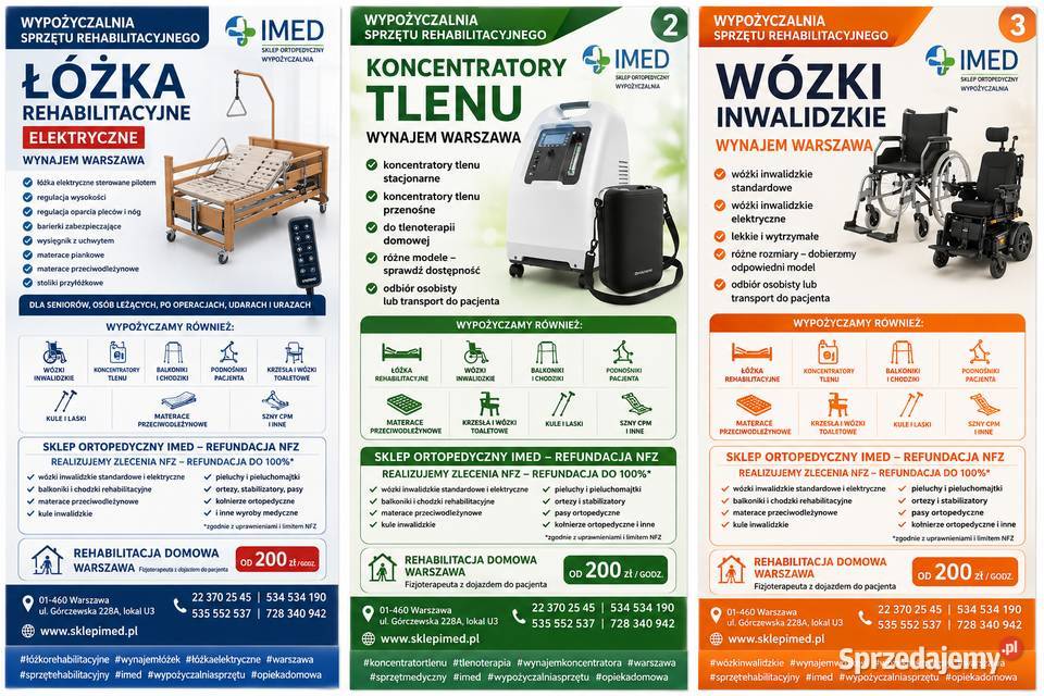 SKLEP ORTOPEDYCZNY WARSZAWA REFUNDACJA NFZ WÓZKI