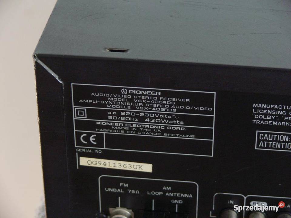 Amplituner Pioneer VSX405RDS mocny 430 wat Jasło