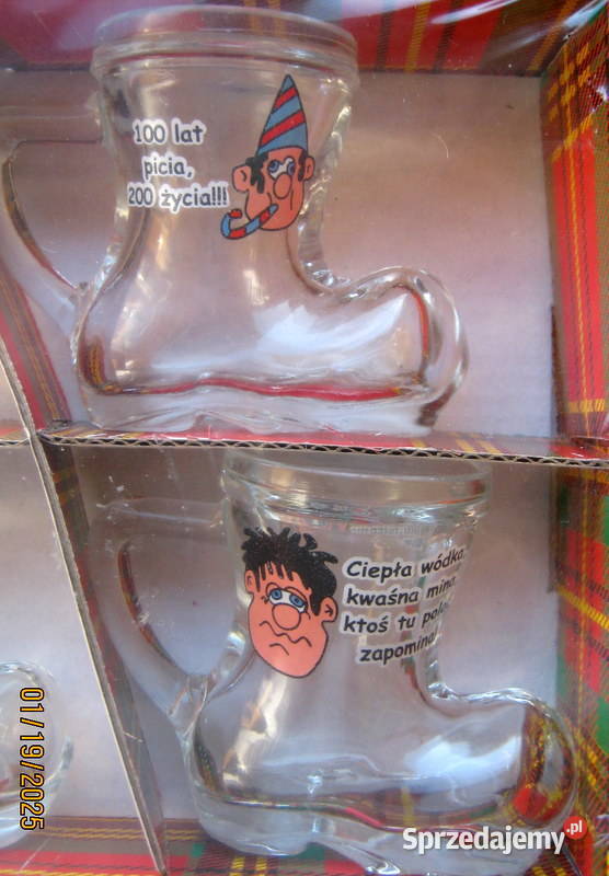 Śmieszne kieliszki z nadrukiem komplet 6 sztuk Kraków