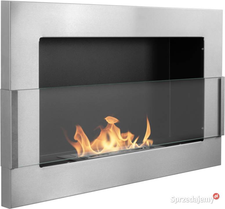 Biokominek wiszący z szybą 650x400 inox Warka sprzedam