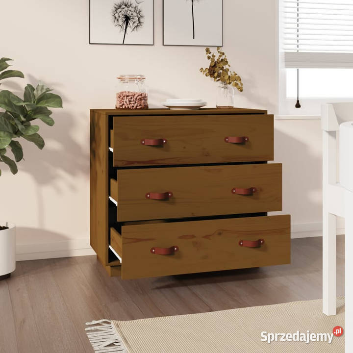 Komoda woskowy brąz 80x40x75 drewno sosnowe Warszawa