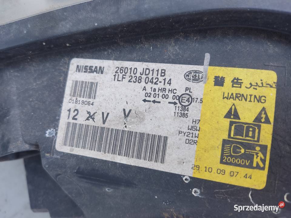 NISSAN QASHQAI J10 XENON LAMPA PRZÓD PRZEDNIA mazowieckie Radom