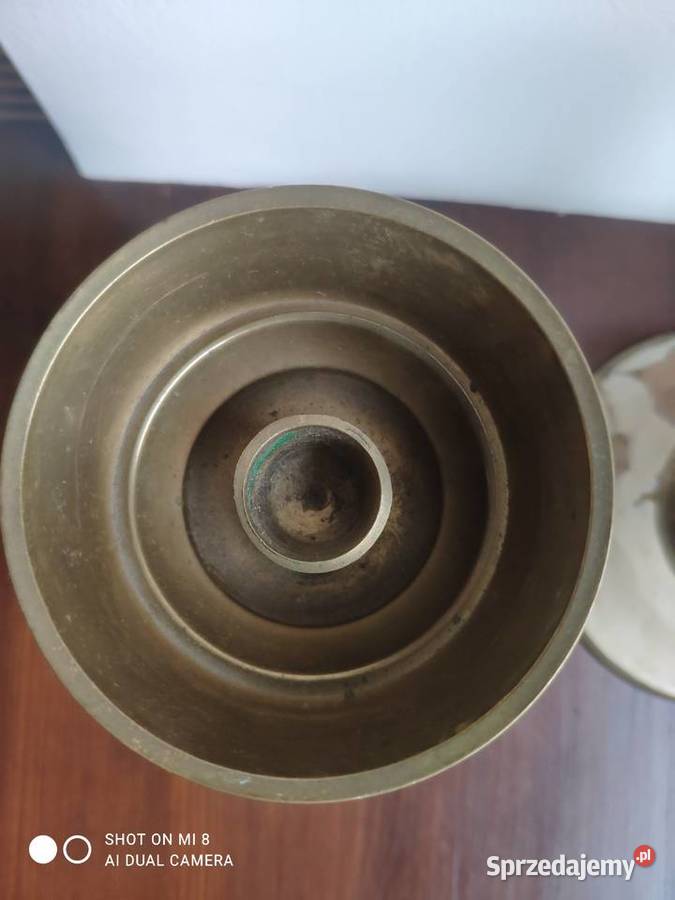 Wyjątkowa para zabytkowych mosiężnych Kraków