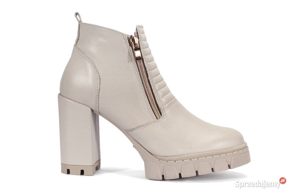 Botki na wysokim obcasie 36 41 skóra małopolskie sprzedam