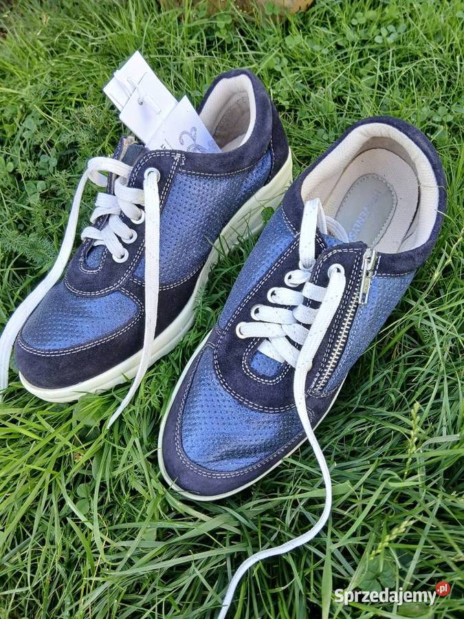 39 buty damskie Granatowe sneakersy koturn 5 śląskie Szczerbice