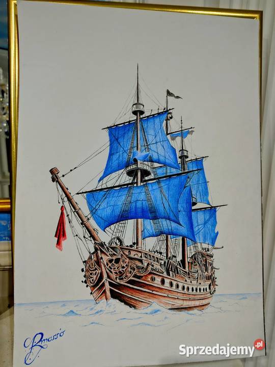 Szkic żaglowca Pabianice sprzedam