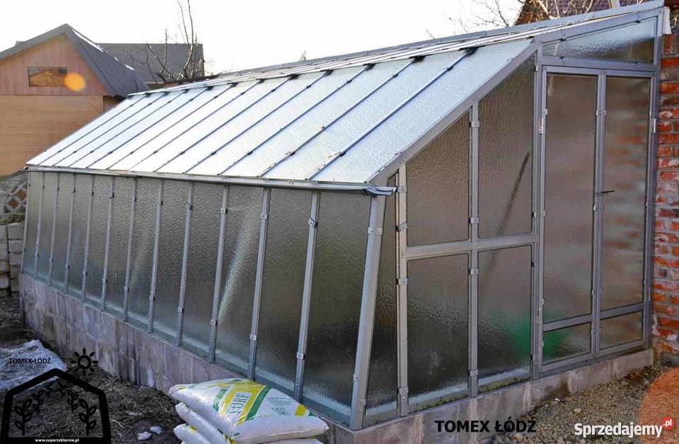 Szklarnia ogrodowa stalowa ocynkowana szkło Łódź