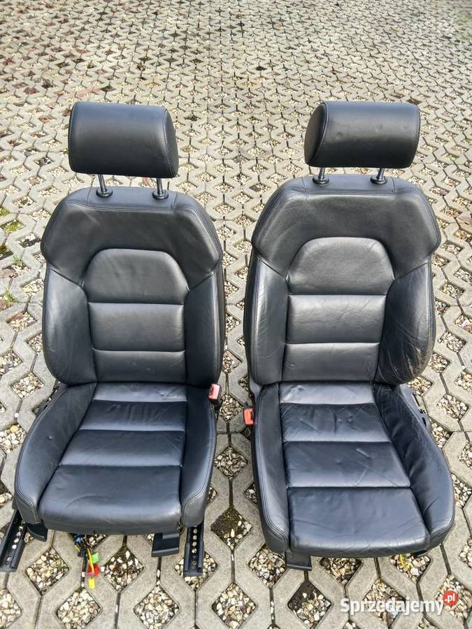 Audi A6 C6 Fotele skóra czarna przód Rybnik Szczerbice