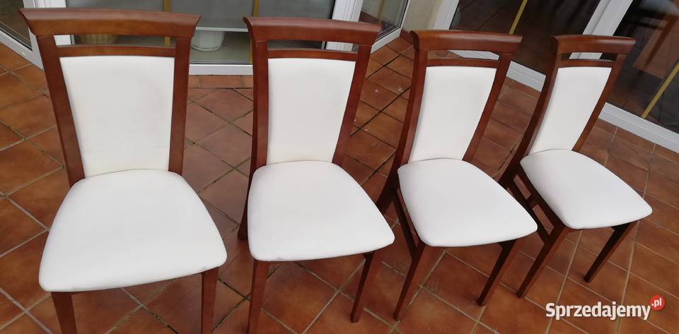 Krzesła 4 stylowe drewniane tapicerowane do Garwolin