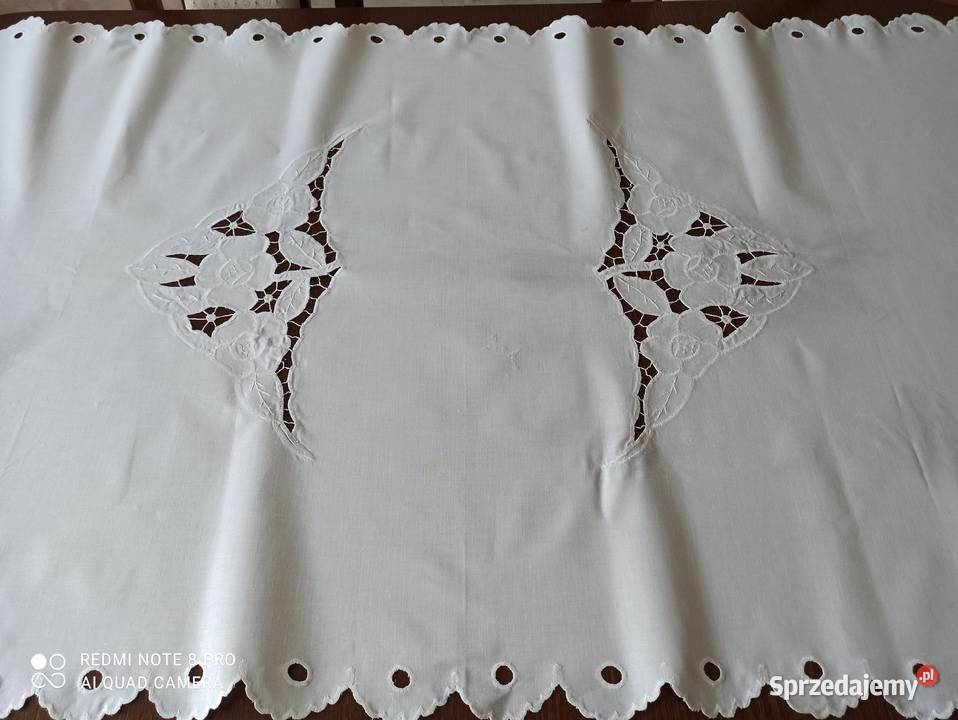 Serweta obrus 100 bawełna 155x85 PRL Białystok