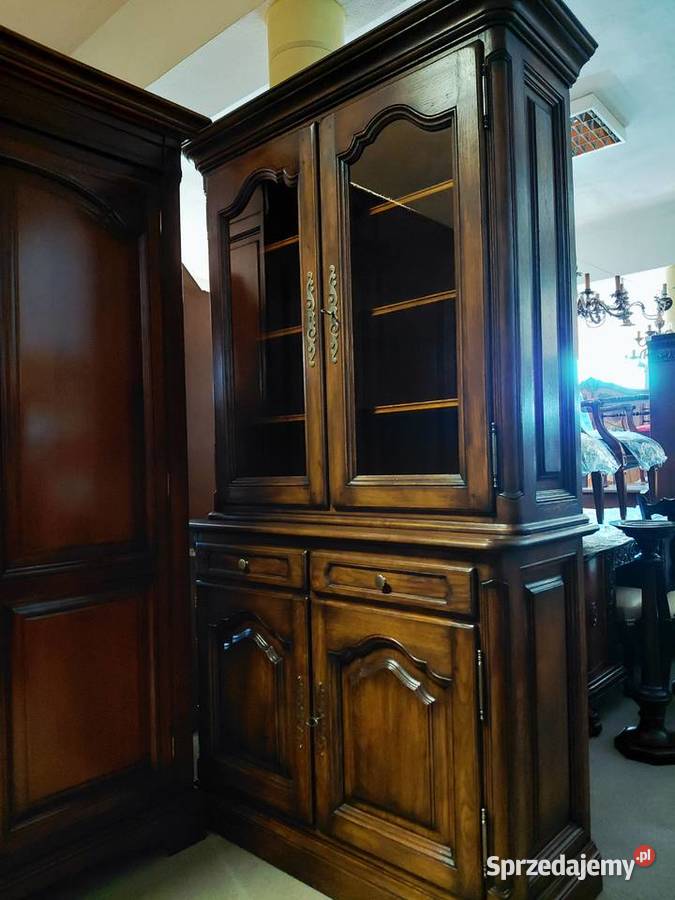 Stylowy kredens witryna do jadalni lite drewno podlaskie Białystok