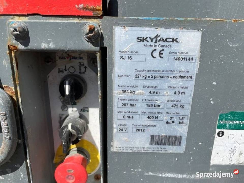 Skyjack SJ16 Podnośnik masztowy samojezdny 49m lubelskie Końskowola