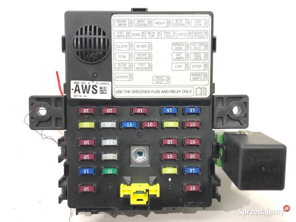 SKRZYNKA BEZPIECZNIKÓW CHEVROLET SPARK III