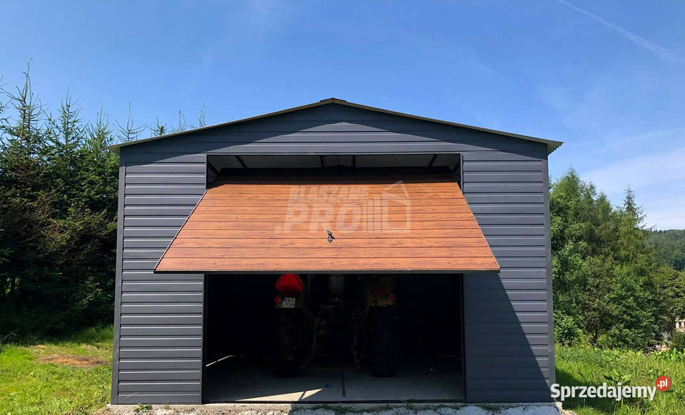 Garaż blaszany 5x5 Brama uchylna antracyt Białystok