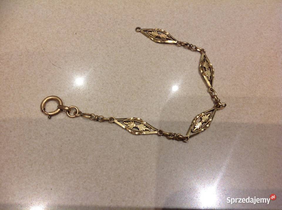 Złota Dewizka do Zegarka STARA Nowa Sól