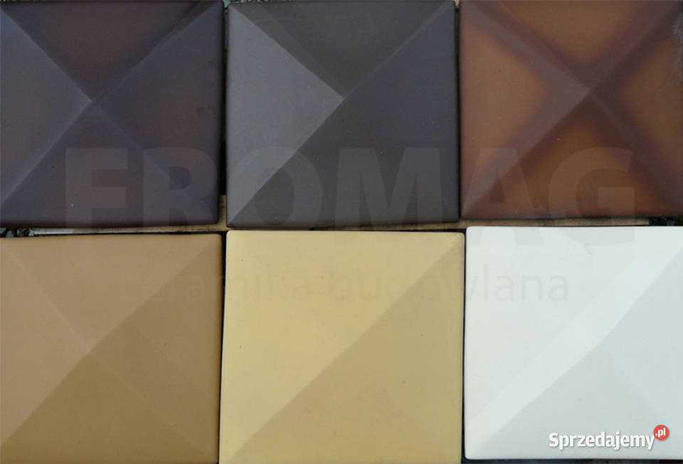 Daszki klinkierowe na słupek 38x38 klinkier Ogrodzenia i bramy Kielce