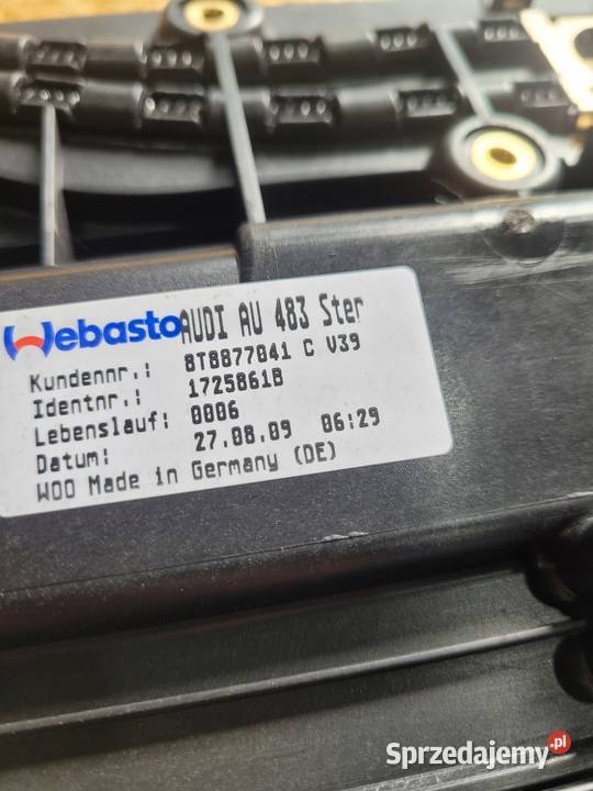SZYBERDACH KOMPLET AUDI A5 SPORTBACK 8T8887041C