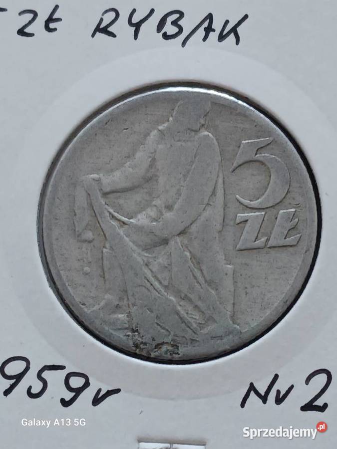 5 Złotych Rybak 1959 r 2 Numizmatyka Konin