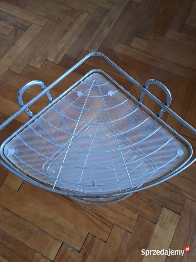 Półka łazienkowa narożna 58x25 chrom Półki łazienkowe Małkinia Górna sprzedam