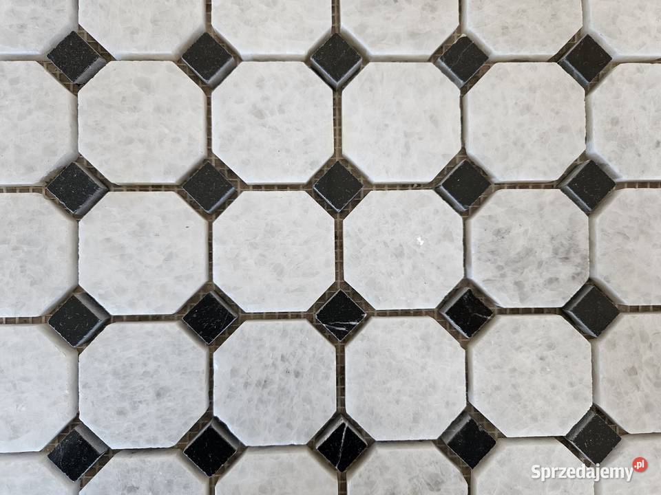 Mozaika Marmurowa CRISTAL WHITENERO MARQUINA Przemyśl